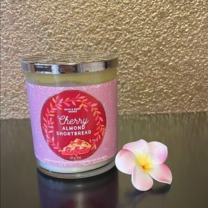 Bath & Body Cherry Almond Shortbread Candle New!
